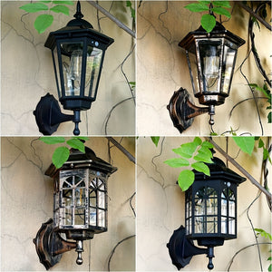 3 Modes Vintage Solar-Powered Motion Detector Wall Light