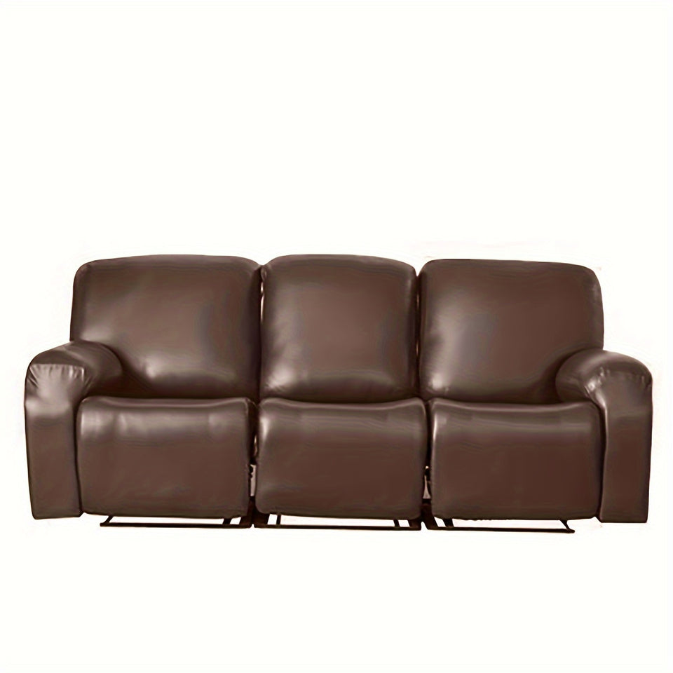 Scratch-Resistant Faux Leather Sectional Sofa Slipcover Set