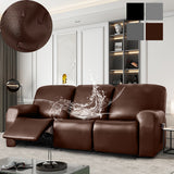 Scratch-Resistant Faux Leather Sectional Sofa Slipcover Set