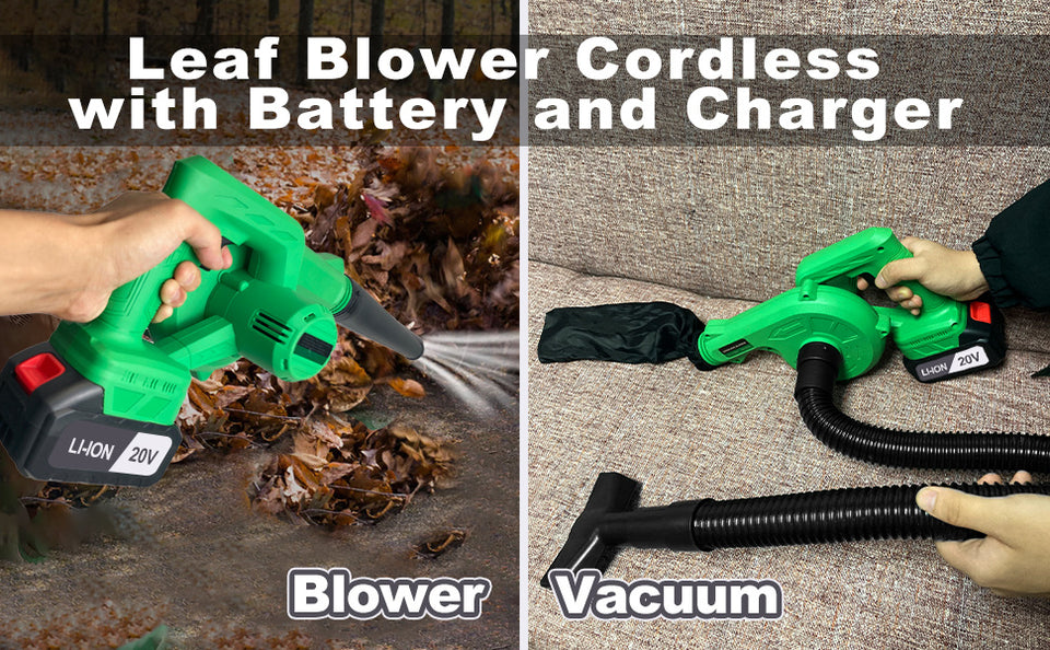 Cordless Leaf Blower & Vacuum with Rechargeable Battery