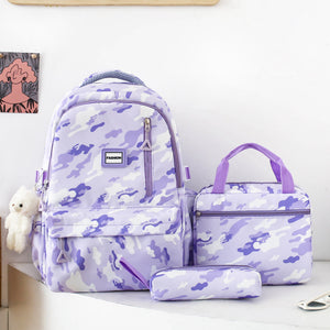 Girls 3 Pieces Schoolbag