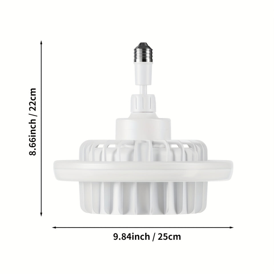 DGO 2-in-1 LED Heating Fan Lamp with Remote - Easy Install, PTC Ceramic Fast Heat for Bathroom & Home, E26/E27 Screw Base, DGO