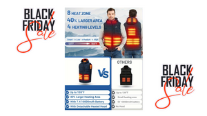 Heated Hooded Vest (WITH FREE POWER BANK)