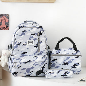 Girls 3 Pieces Schoolbag